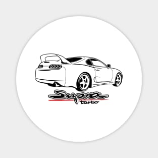 Super car Supra 4th Generation JZA80 mk4 black rear Magnet